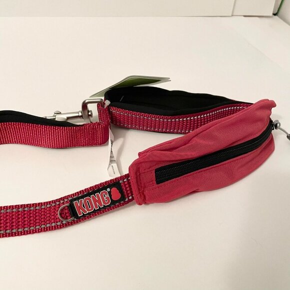 Kong Dog Leash 6ft x 1 Inch Padded Handle Mesh Pocket Leash - Picture 13 of 16